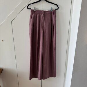 BESIDE YOU | Light Maroon Pleated Trousers